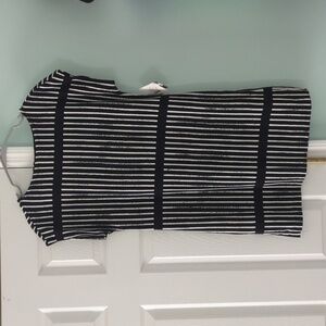 Marimekko terry feel dress, black and white, size XS (oversized fit)